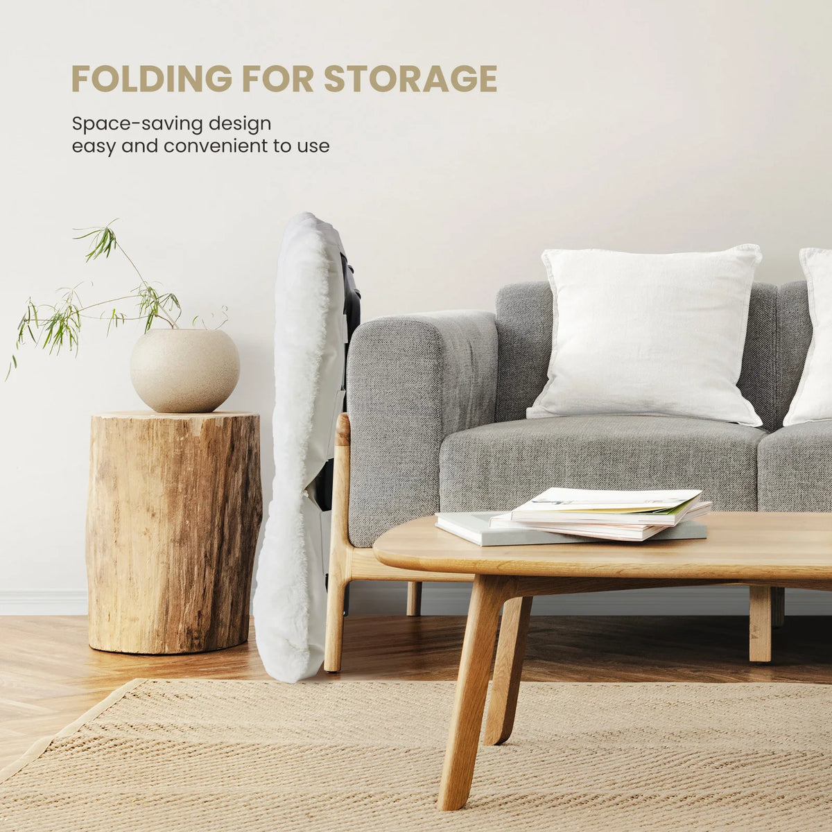 JHK Modern Saucer Chair With Metal Frame And Foldable Design