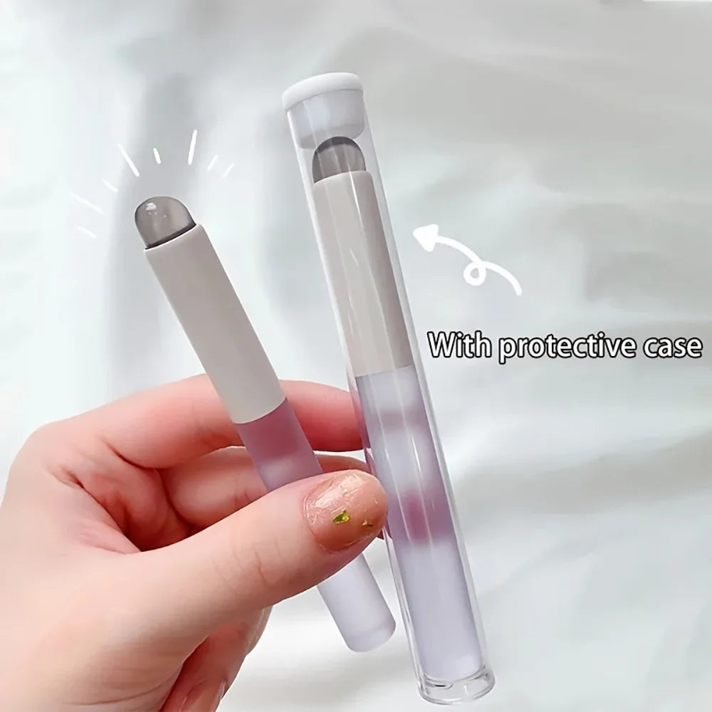 Silicone Nail Art Brush Round Head Gel Cuticle Care Tool