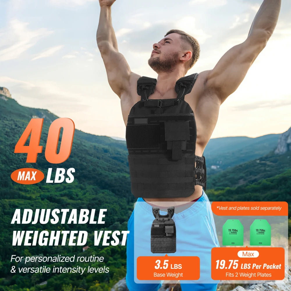Adjustable Weighted Vest For Cardio And Strength Training Exercises