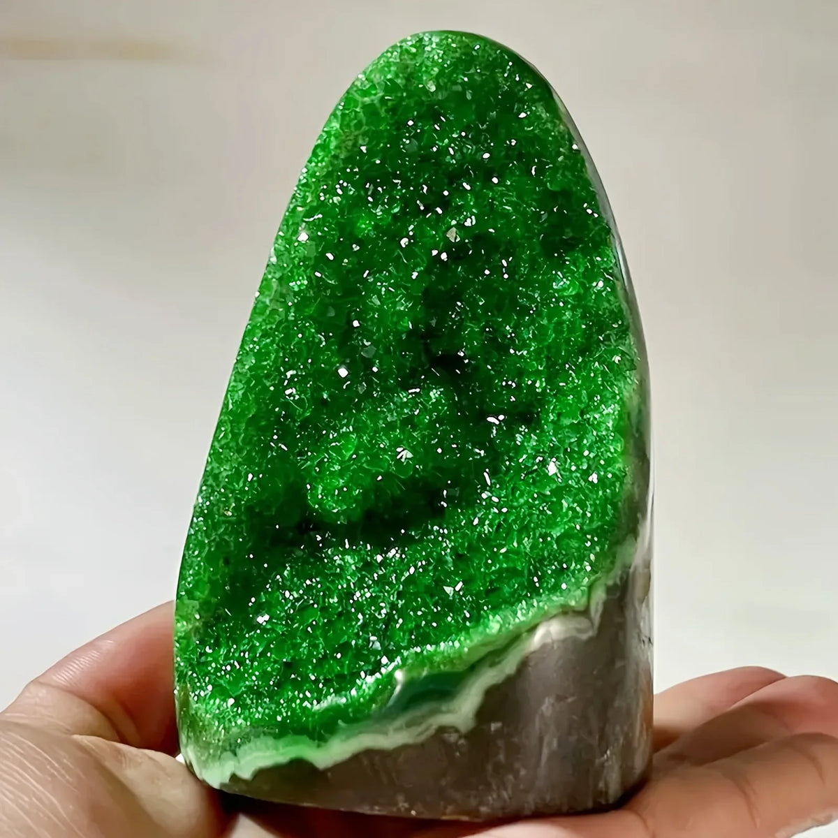 CrystalHola Sparkling Geode Cluster Polished Handcrafted Decor