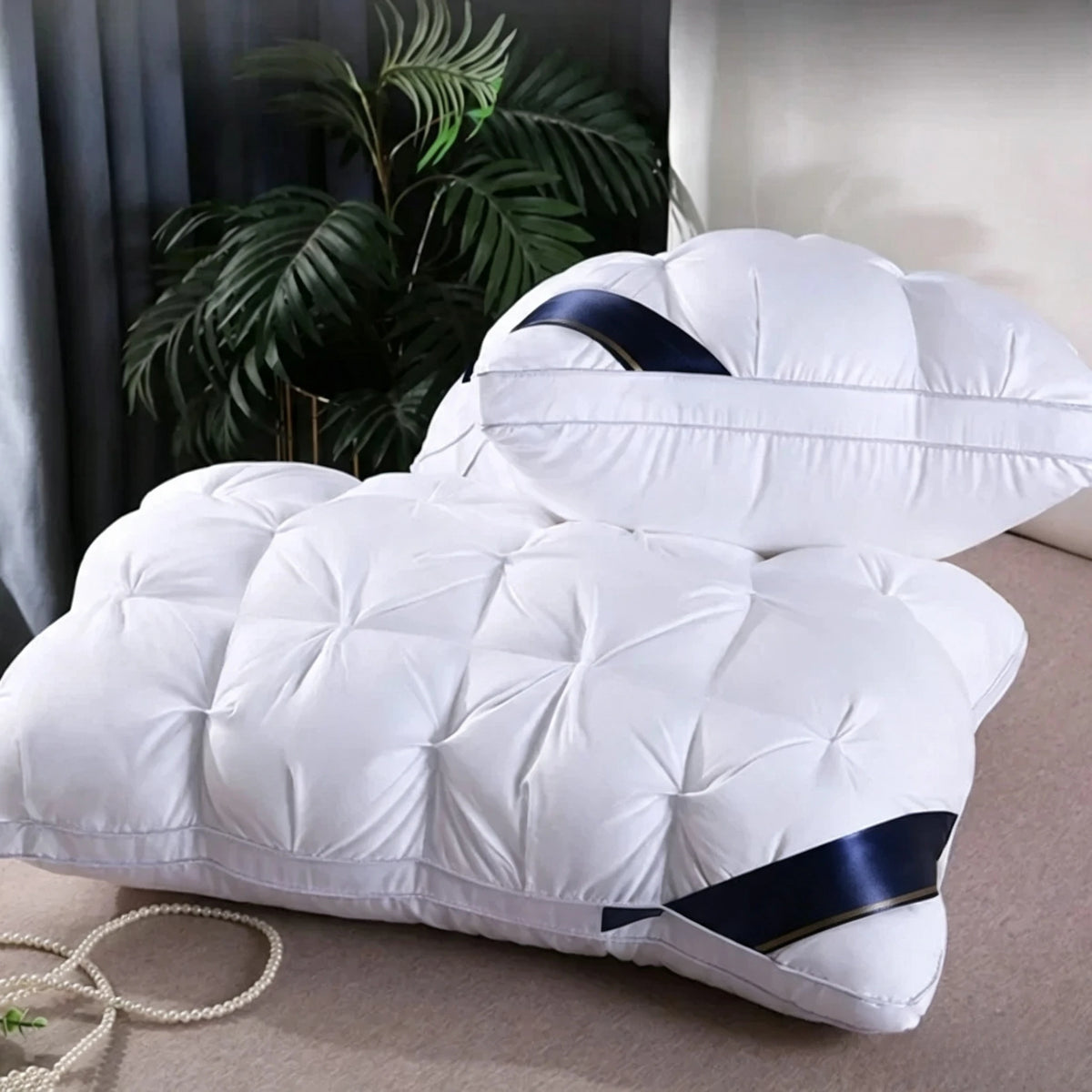 Premium Supportive Rectangular Neck Pillow For Restful Sleep