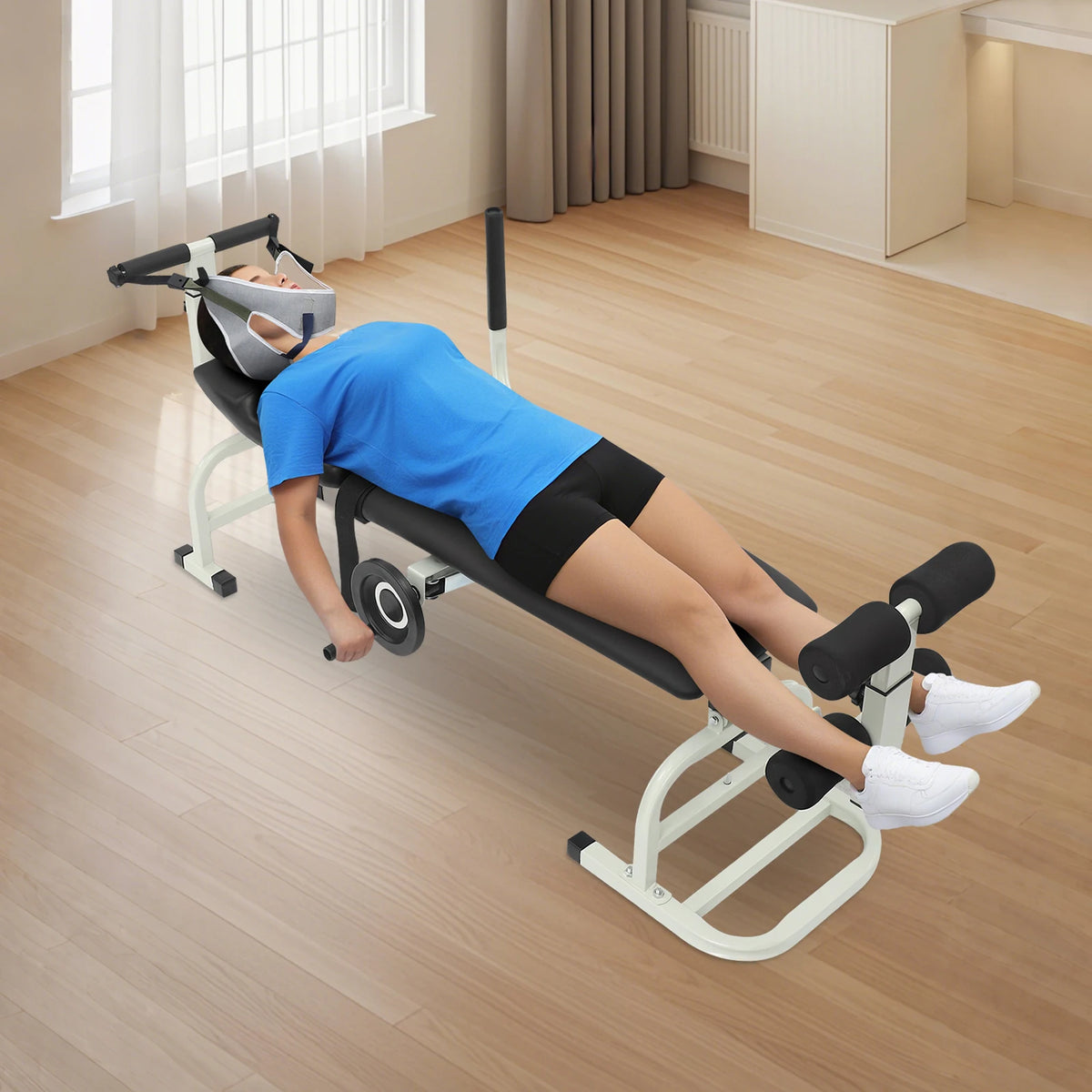 Multifunctional Home Back Stretch Bench Neck Decompression Lumbar Traction