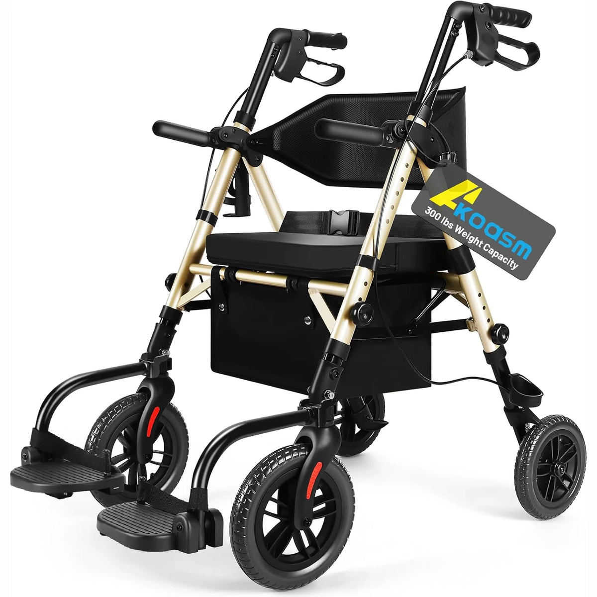 Adjustable Two In One Walker Wheelchair With Safety Brakes