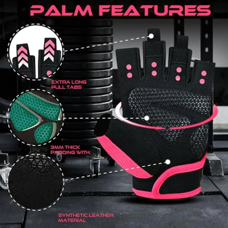 Professional Fingerless Workout Gloves With Breathable Palm Protection