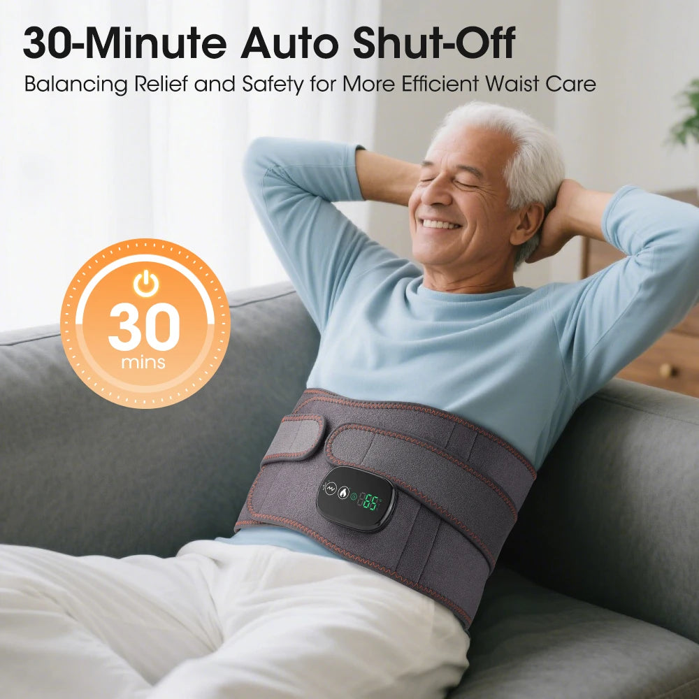 Hailicare Electric Heating Waist Massager With Vibration Heat Belt