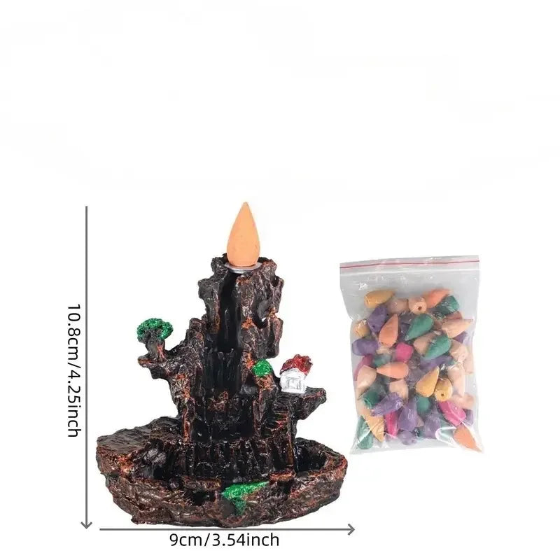 Mountain Shape Backflow Incense Burner For Aromatherapy Home Decor