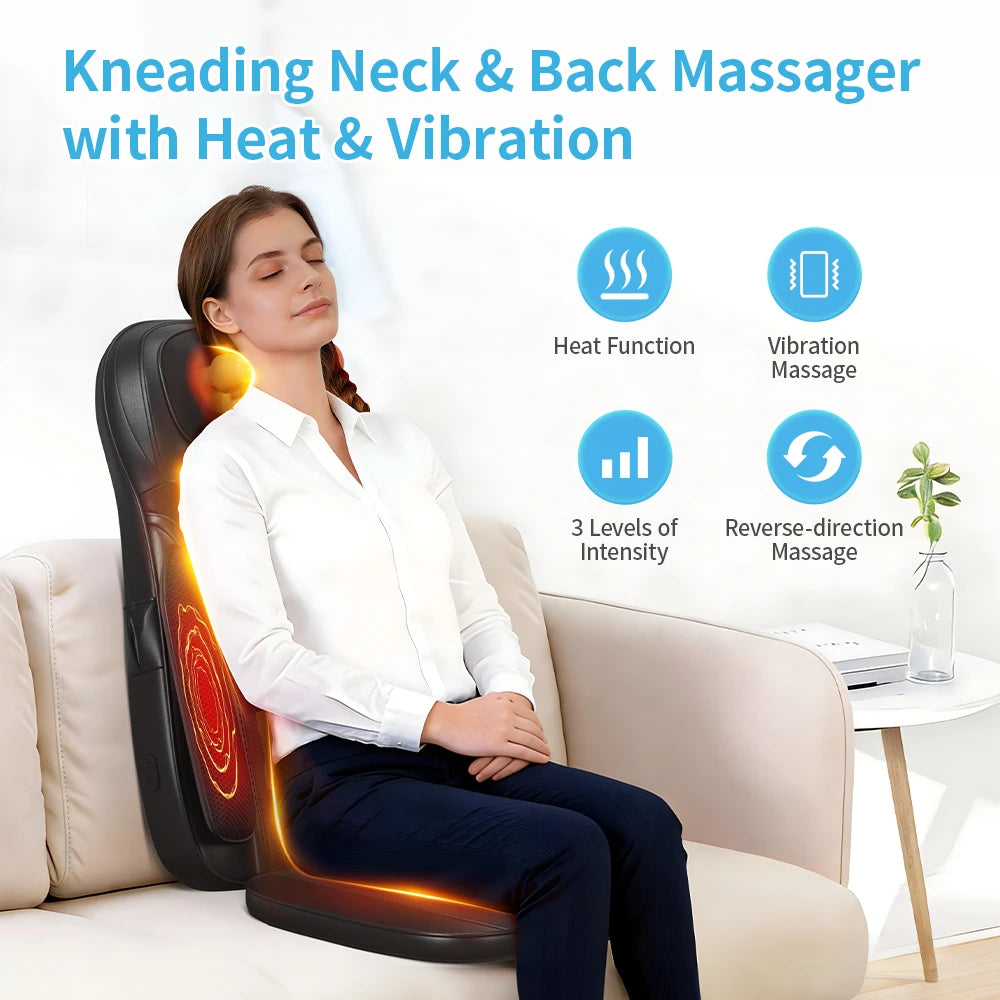 Himouta Shiatsu Neck Back Massager With Adjustable Heat Pad