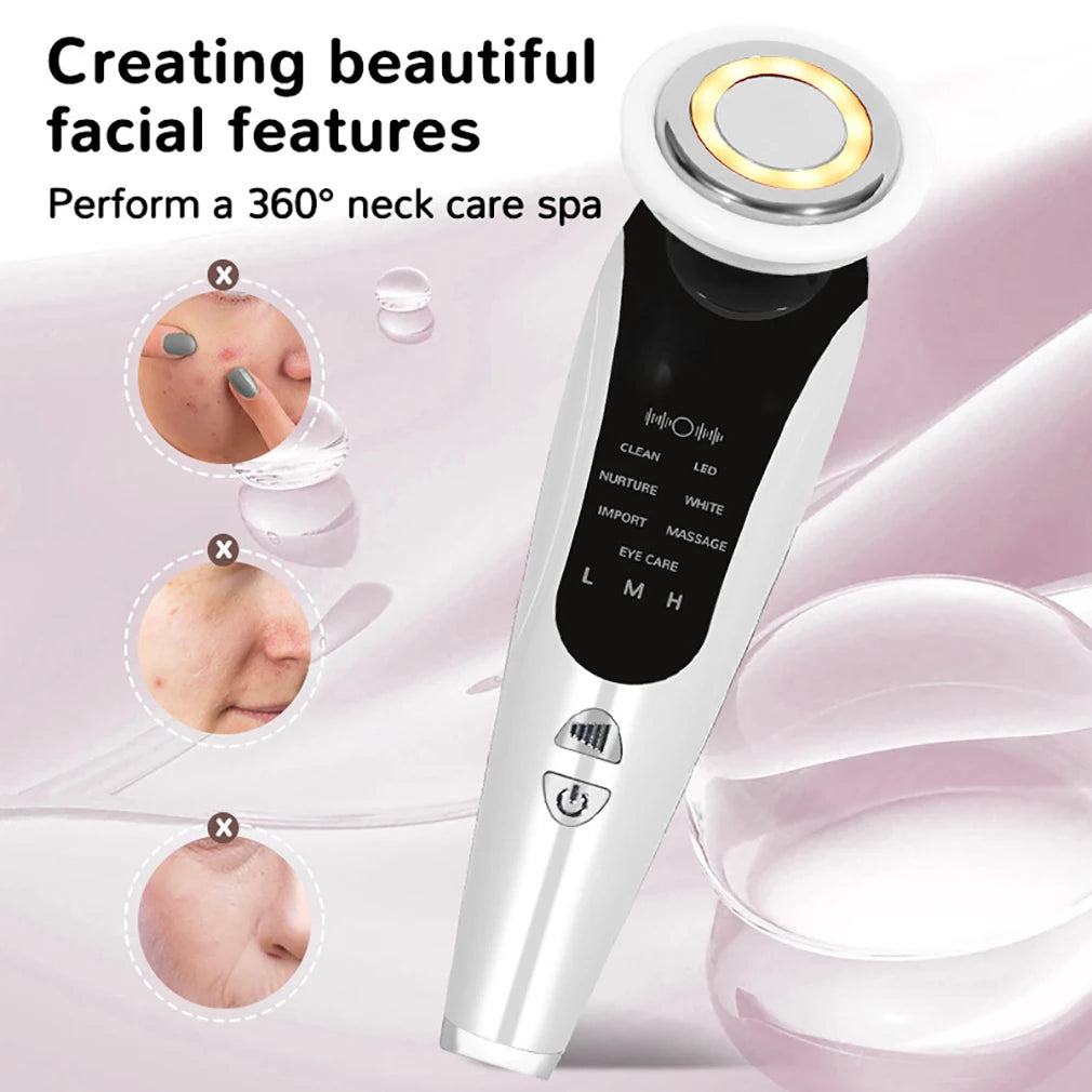 Meetcare Wireless Face Massager 7 Modes 3 Intensities Tightening Device
