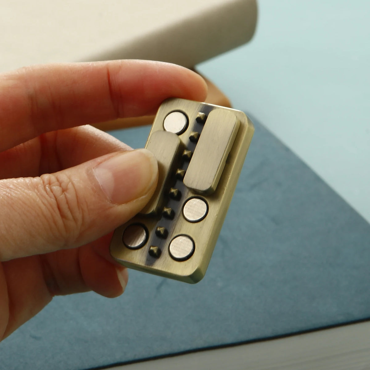 Premium Metal Fidget Push Card Magnetic Sensory Decompression Toy