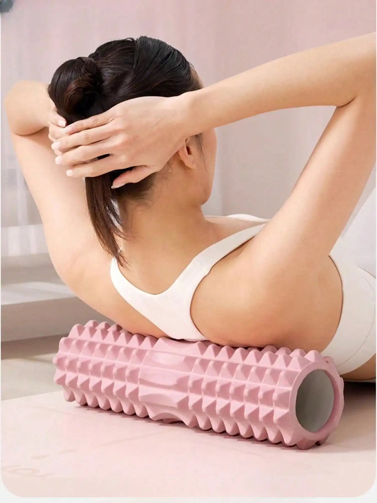 Textured Foam Yoga Roller For Muscle Relaxation And Fitness