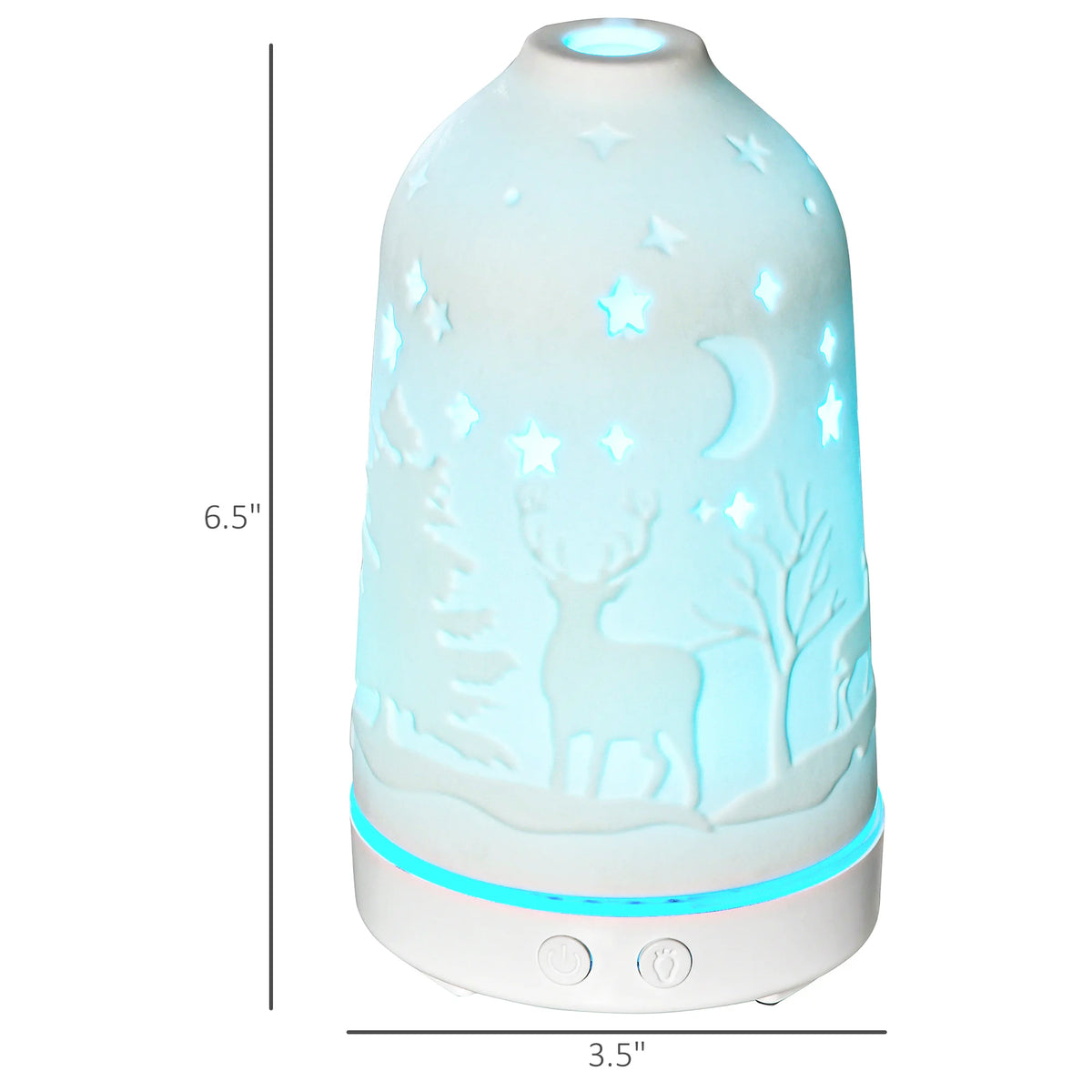 Ultrasonic Aromatherapy Diffuser With Ceramic Top And LED Lights